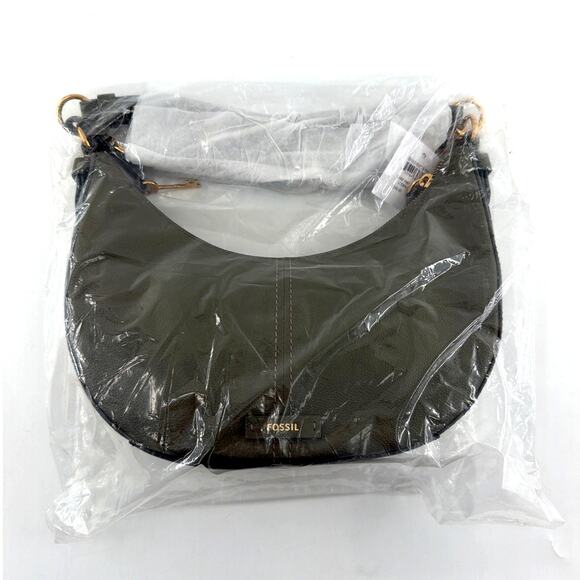 Fossil Women's Loden Green Shae Hobo Bag Size Small - Picture 3 of 12